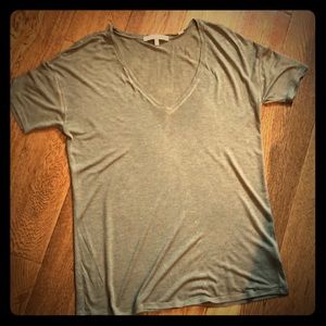 Olive Green V-neck Tee